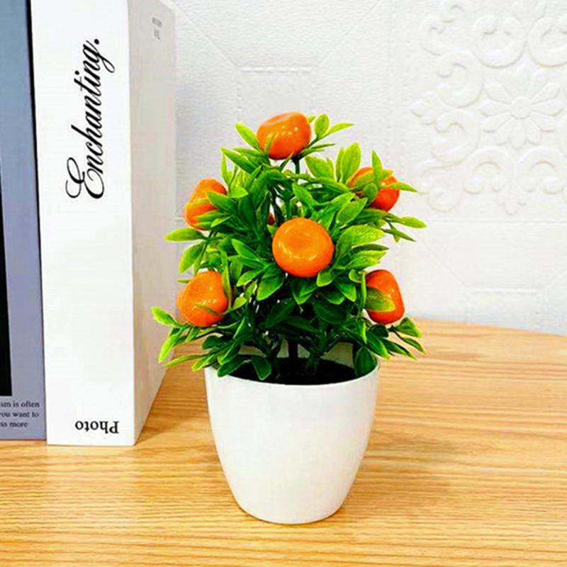 Decorative Flowers & Wreaths Plastic Artificial Fruit Tree Peach Orange Green Foam Plants Mini Potted Desktop Bonsai
Decorative Flowers & Wreaths Plastic Artificial Fruit Tree Peach Orange Green Foam Plants Mini Potted Desktop Bonsai