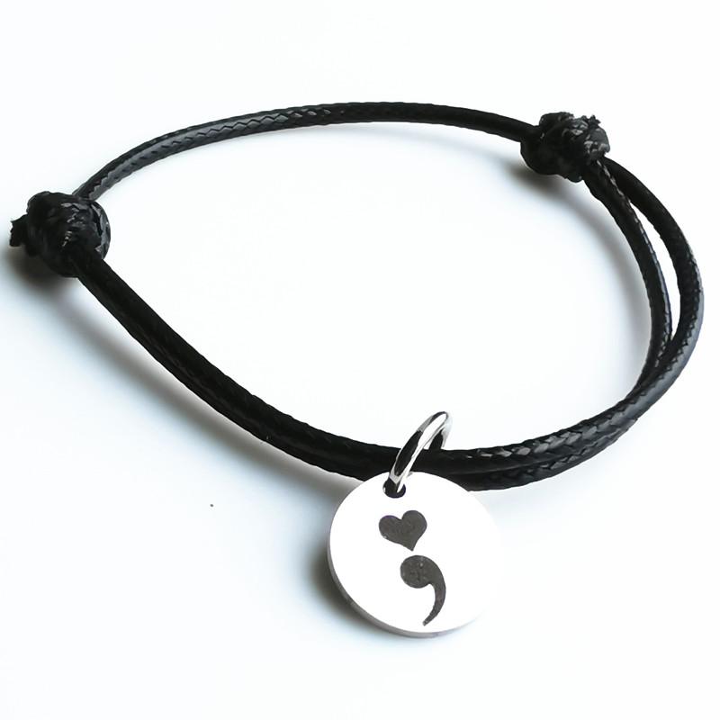 Link, Chain 2021 Est Awareness Bracelets Suicide Depression Pause Heart Semicolon Rope For Gift YLQ7318
Link, Chain 2021 Est Awareness Bracelets Suicide Depression Pause Heart Semicolon Rope For Gift YLQ7318