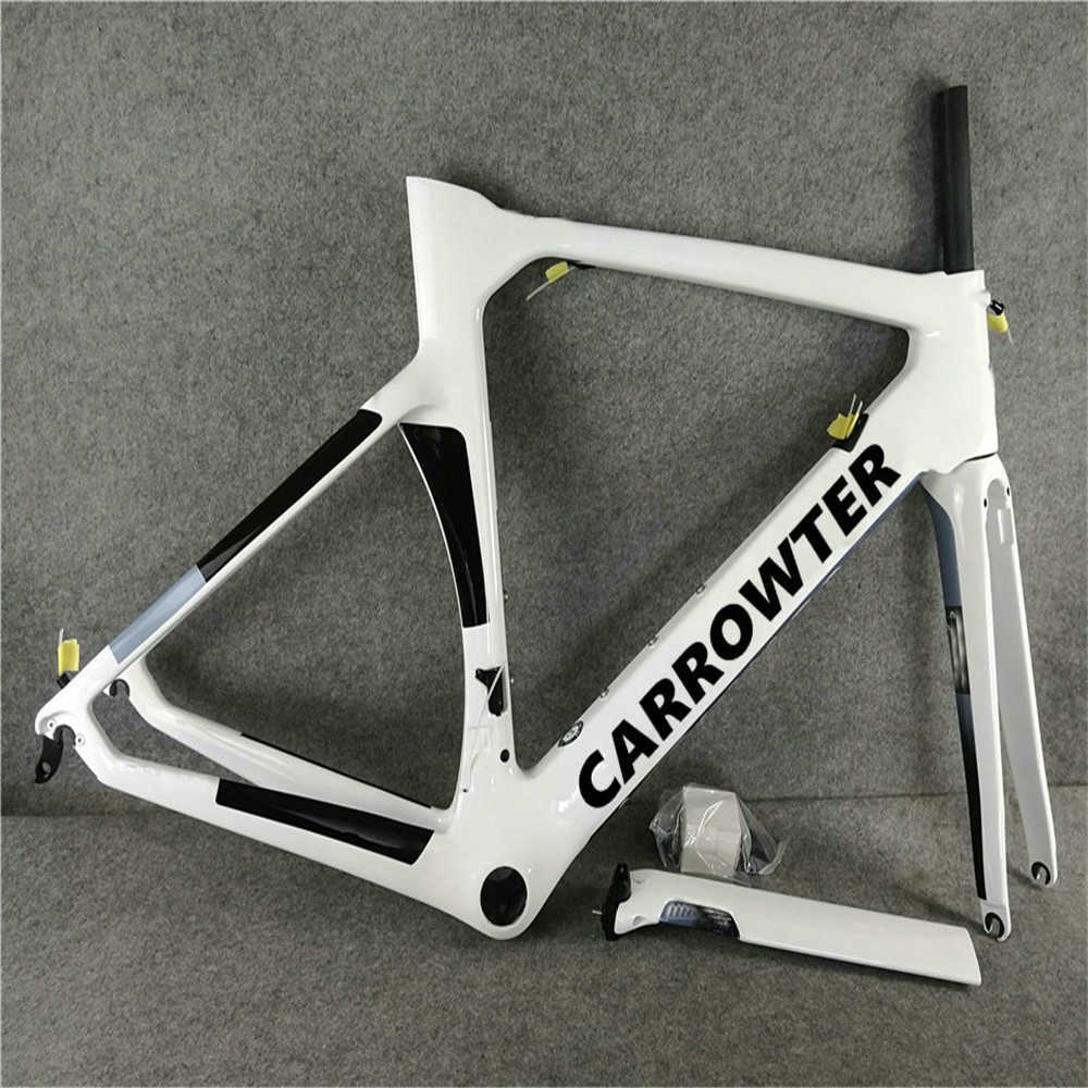 White Carrowter Concept bicycle Carbon Frame Road Bike Frameset Glossy 16 colors, C-01
White Carrowter Concept bicycle Carbon Frame Road Bike Frameset Glossy 16 colors, C-01