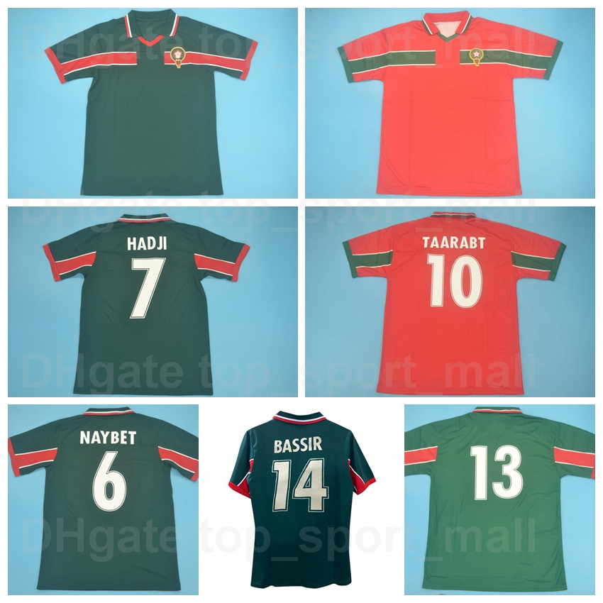 National Team 1998 Soccer Morocco Retro Jerseys Vintage Classic HADJI OUAKILI BASSIR ABRAMI NEQROUZ NAYBET TAARABT MAROC VICENTE EL HADRIOUI Football Shirt Kits
National Team 1998 Soccer Morocco Retro Jerseys Vintage Classic HADJI OUAKILI BASSIR ABRAMI NEQROUZ NAYBET TAARABT MAROC VICENTE EL HADRIOUI Football Shirt Kits