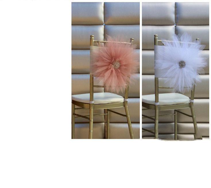 2021 New Coming 2018 Tulle Custom Made Flower Crystal Cute Chair Sash Wedding Supplies Wedding Events New