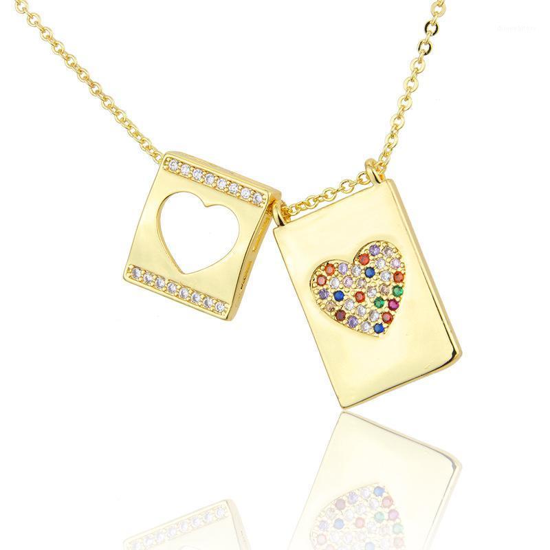 Chains Retro Zircon Square Hollow Love Heart Pendant Necklace Copper Initial Chain For Women Party Statement Neck Jewelry
Chains Retro Zircon Square Hollow Love Heart Pendant Necklace Copper Initial Chain For Women Party Statement Neck Jewelry