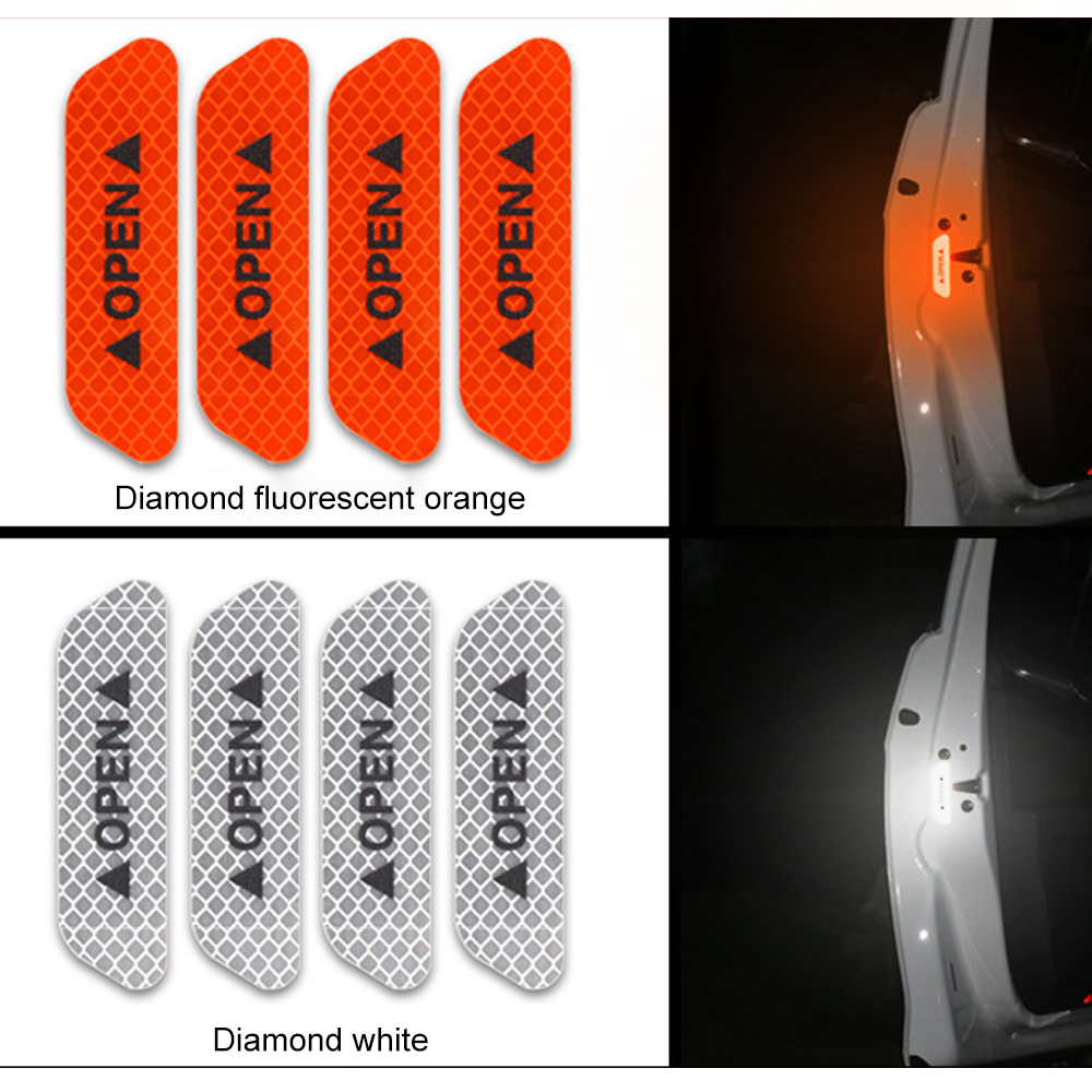 4Pcs Car Stickers Open Reflective Tape Strips Waterproof Warning Night Driving Safety
4Pcs Car Stickers Open Reflective Tape Strips Waterproof Warning Night Driving Safety