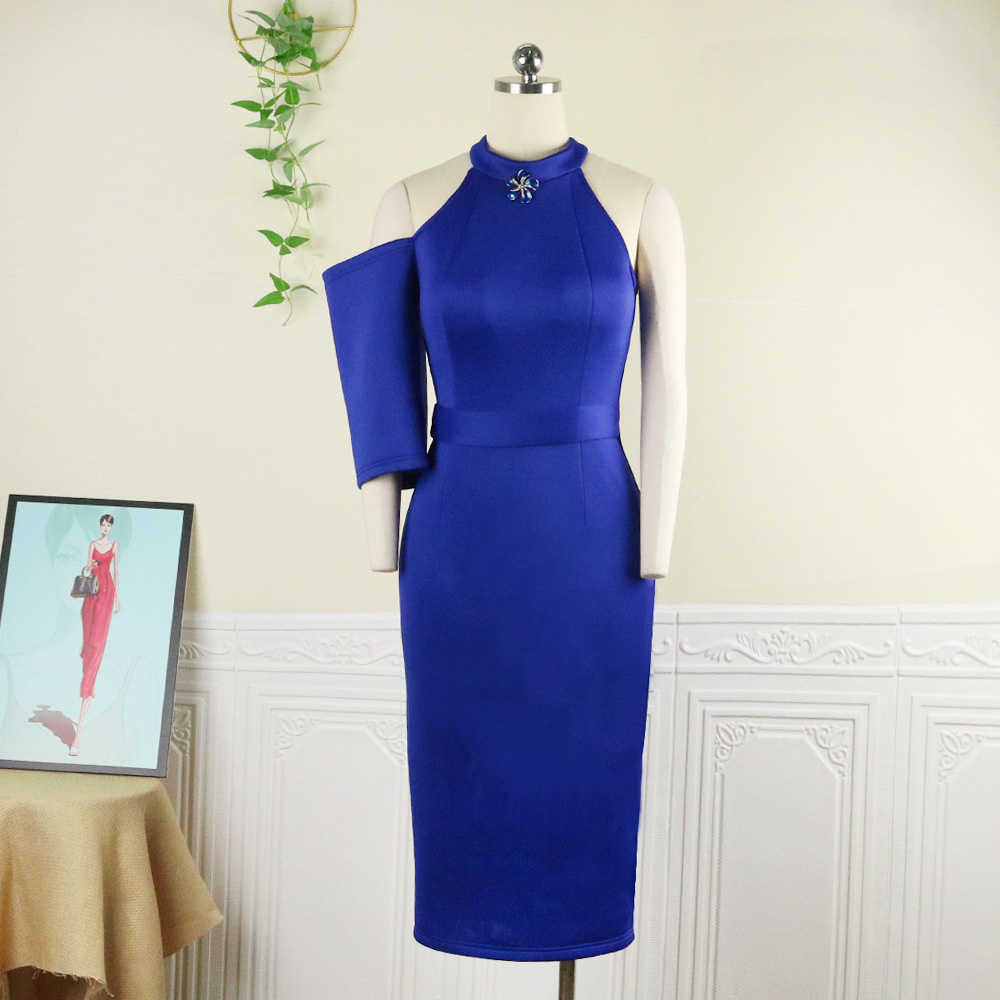 DEAT Women Halter sexy strapless Dress Round Neck Short sleeve Arrivals Lady Sexy Fashion Spring Summer 11D1399 210709