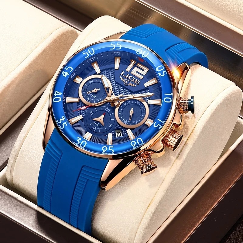 LIGE LG8934 Calendar Pointer Numbers Quartz Watch Men Waterproof Watch Multifunction Chronograph Butterfly Double Snap Button
LIGE LG8934 Calendar Pointer Numbers Quartz Watch Men Waterproof Watch Multifunction Chronograph Butterfly Double Snap Button