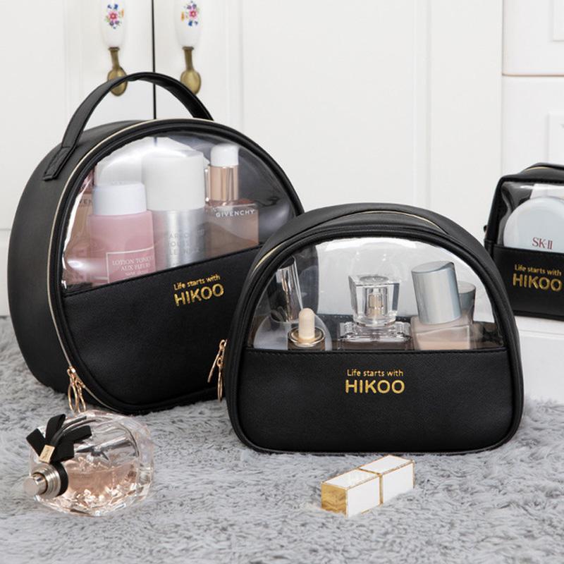Portable Waterproof Cosmetic Bag Women Fashion Large Capacity Transparent Storage Geometric Design Wash Pink Black Bags & Cases, Black3
Portable Waterproof Cosmetic Bag Women Fashion Large Capacity Transparent Storage Geometric Design Wash Pink Black Bags & Cases, Black3
