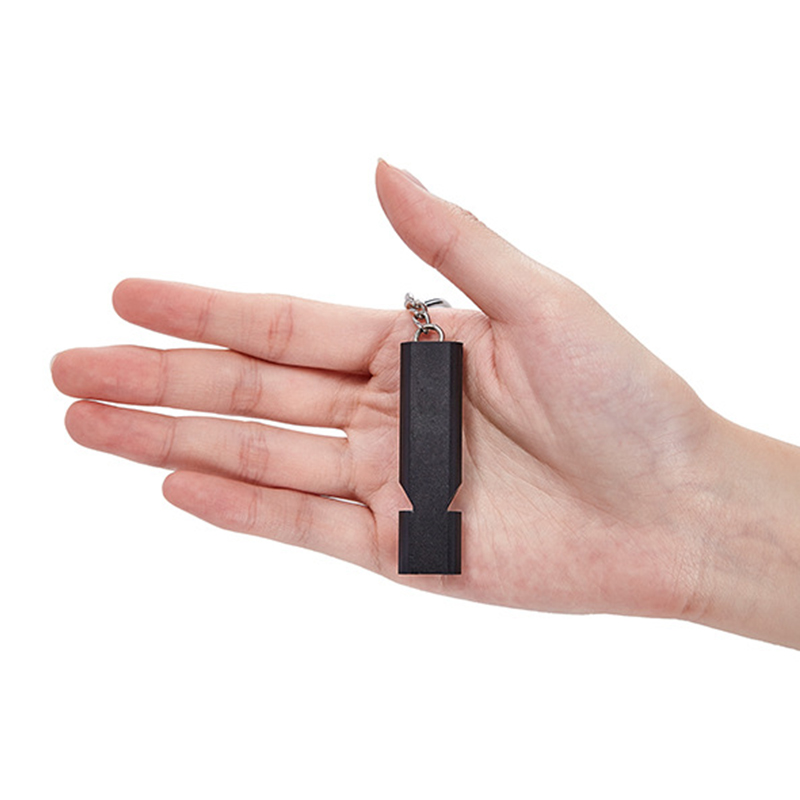 Metal Whistle Keychain Pendant Aluminum Alloy Double Hole Survival Whistle Key Chain Outdoor Emergency Tool