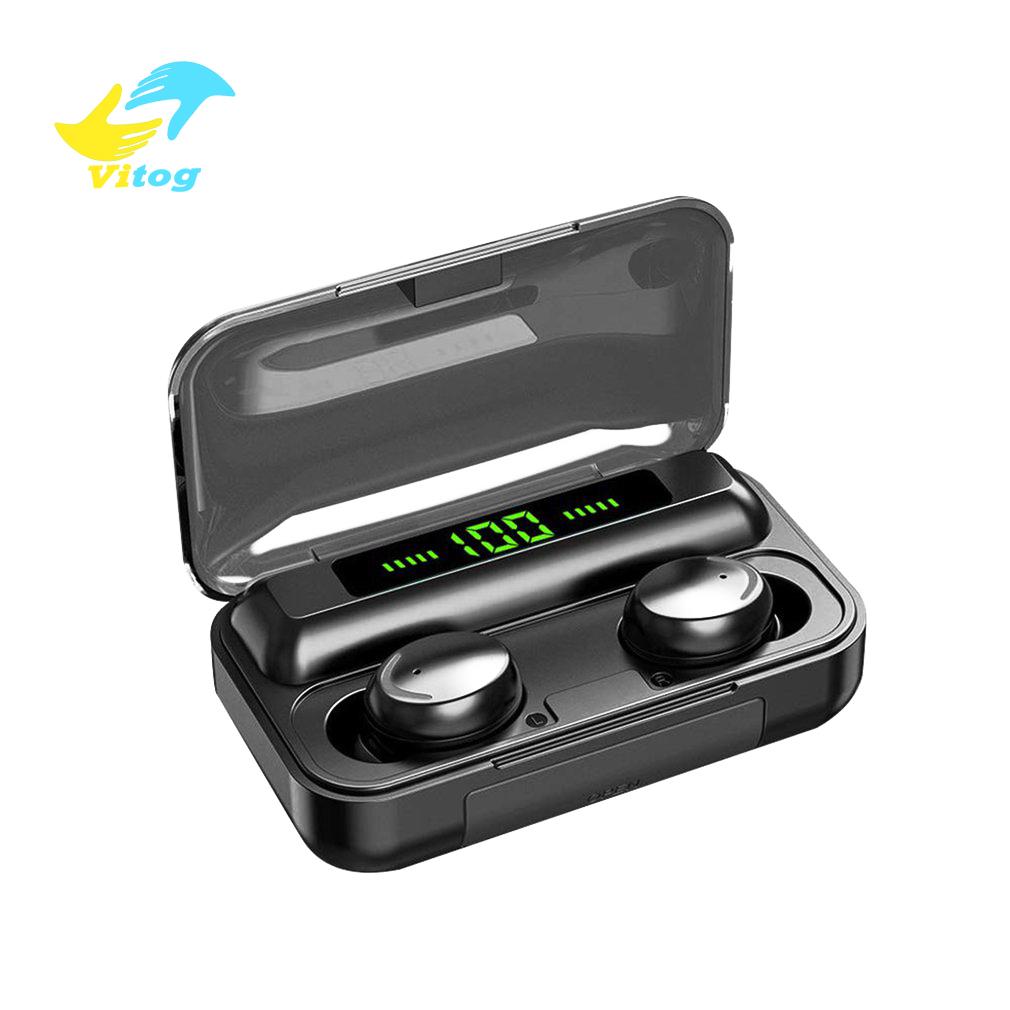 Vitog F9-5c TWS Bluetooth 5.0 Earphone 9D Stereo Music Wireless Headphones Waterproof Sport Earbuds with LED Display (The Logistics Price Pl
Vitog F9-5c TWS Bluetooth 5.0 Earphone 9D Stereo Music Wireless Headphones Waterproof Sport Earbuds with LED Display (The Logistics Price Pl