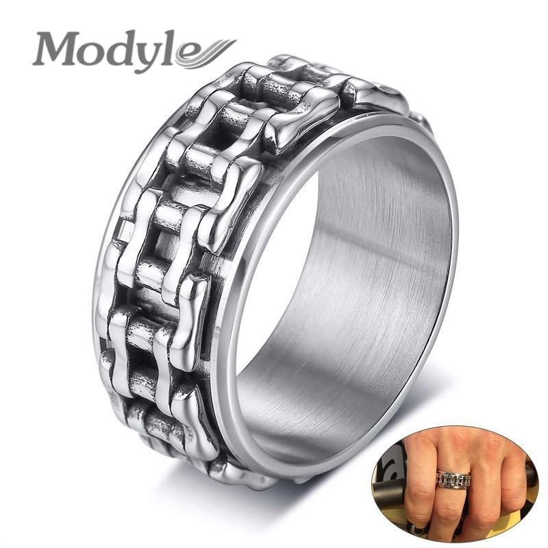 Cluster Rings Modyle Hip Hop Men Ring Motorcycle Biker Bicycle Chain Stainless Steel Wedding Brands Spinner Rock Male Jewelry
Cluster Rings Modyle Hip Hop Men Ring Motorcycle Biker Bicycle Chain Stainless Steel Wedding Brands Spinner Rock Male Jewelry