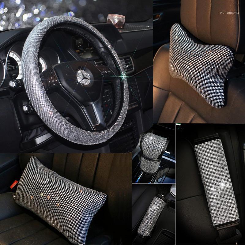Seat Cushions Full Diamond Crystal Car Interior Accessories Headrest Waist Supports Auto Steering Wheel Cover Handbrake Gear Shift Case 
Seat Cushions Full Diamond Crystal Car Interior Accessories Headrest Waist Supports Auto Steering Wheel Cover Handbrake Gear Shift Case