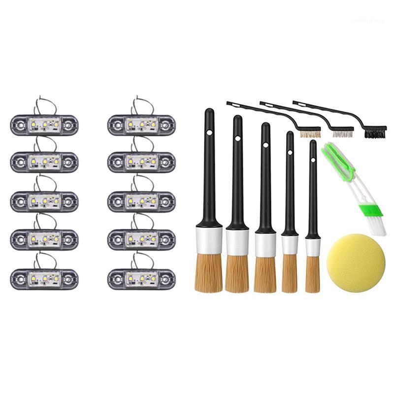 Emergency Lights 11Pcs Car Detailing Brush Set Interior Cleaning Kit With 10Pcs White 3 LED 3.4Inch Side Marker Lamp Tail Light
Emergency Lights 11Pcs Car Detailing Brush Set Interior Cleaning Kit With 10Pcs White 3 LED 3.4Inch Side Marker Lamp Tail Light