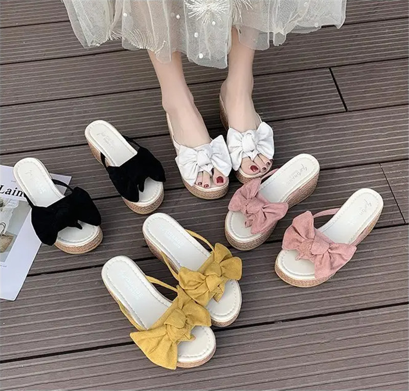 2021 summer designer women womens ladies sandals slippers slides wedge with straw bow female drag black beige pink yellow 35-40
2021 summer designer women womens ladies sandals slippers slides wedge with straw bow female drag black beige pink yellow 35-40