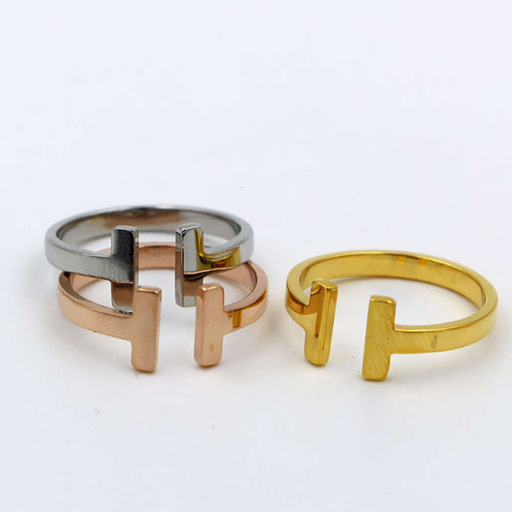 316L Stainless Steel fashion double T ring Jewelry for woman man lover rings 18K Gold-color and rose Jewelry Bijoux no have any, Silver
316L Stainless Steel fashion double T ring Jewelry for woman man lover rings 18K Gold-color and rose Jewelry Bijoux no have any, Silver