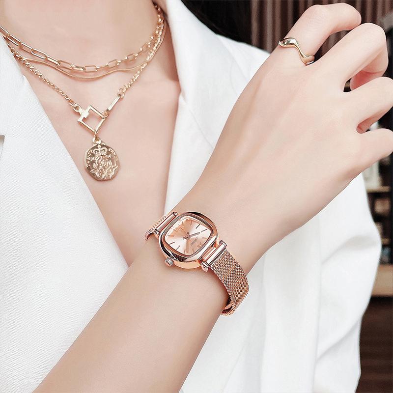 Wristwatches Ladies Square Quartz Watch Rose Gold Stainless Steel Band Design Casual Retro Fashion Waterproof Gift For Exquisite, White
Wristwatches Ladies Square Quartz Watch Rose Gold Stainless Steel Band Design Casual Retro Fashion Waterproof Gift For Exquisite, White