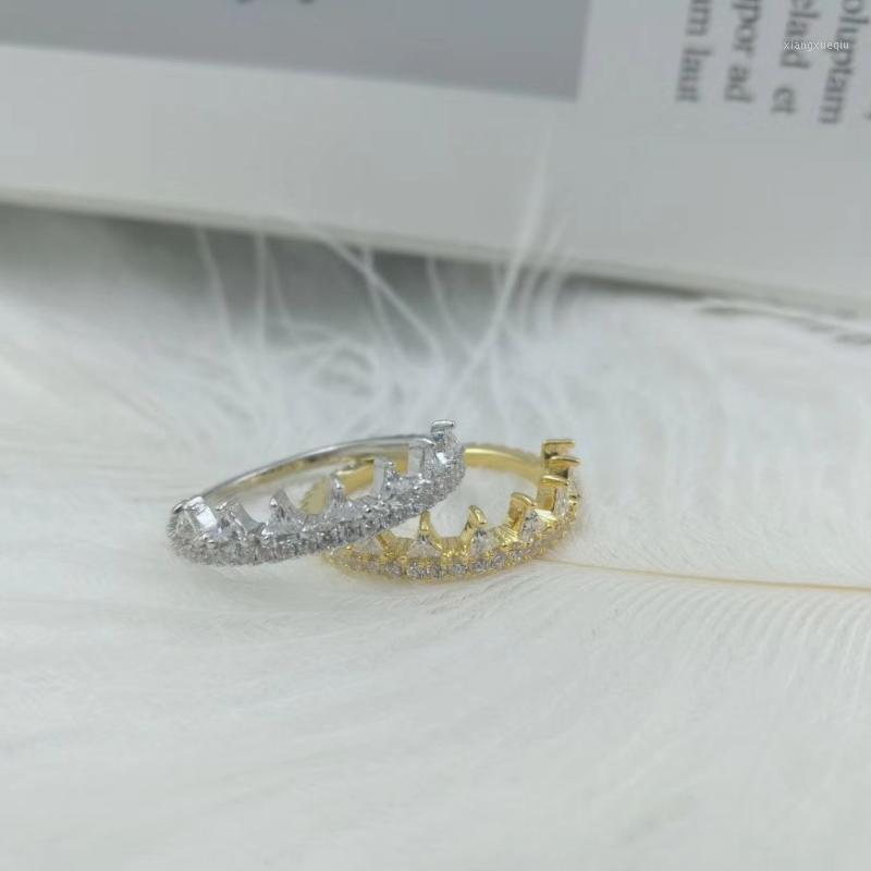 Cluster Rings Rebelle For Women 925 Silver Simple Design Crystal Queen Crown Princess Zircon Trendy Ring Fine Jewelry, Golden;silver
Cluster Rings Rebelle For Women 925 Silver Simple Design Crystal Queen Crown Princess Zircon Trendy Ring Fine Jewelry, Golden;silver