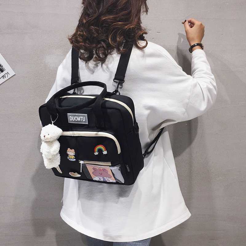 Korean Waterproof Nylon Small Backpack Women Fashion Mini Travel Backpacks Schoolbag for Tennager Girls Kawaii Shoulder Bags 210911