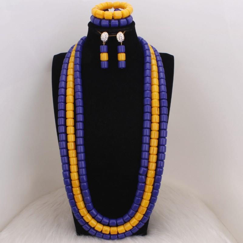 Wedding Jewelry Sets Dudo Ladies African Jewellery Multi-Color Royal Blue 3 Rows Long Necklace Set For Nigerian Party Wome 2021, Slivery;golden
Wedding Jewelry Sets Dudo Ladies African Jewellery Multi-Color Royal Blue 3 Rows Long Necklace Set For Nigerian Party Wome 2021, Slivery;golden