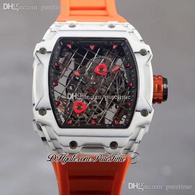 RM27-04 Tourbillon Rafael Nadal Automatic Mens Watch White Carbon Fiber Black Skeleton Dial Orange Rubber Celebrating 10th Years Ultra-light Partnership Puretime, Extra strap
RM27-04 Tourbillon Rafael Nadal Automatic Mens Watch White Carbon Fiber Black Skeleton Dial Orange Rubber Celebrating 10th Years Ultra-light Partnership Puretime, Extra strap