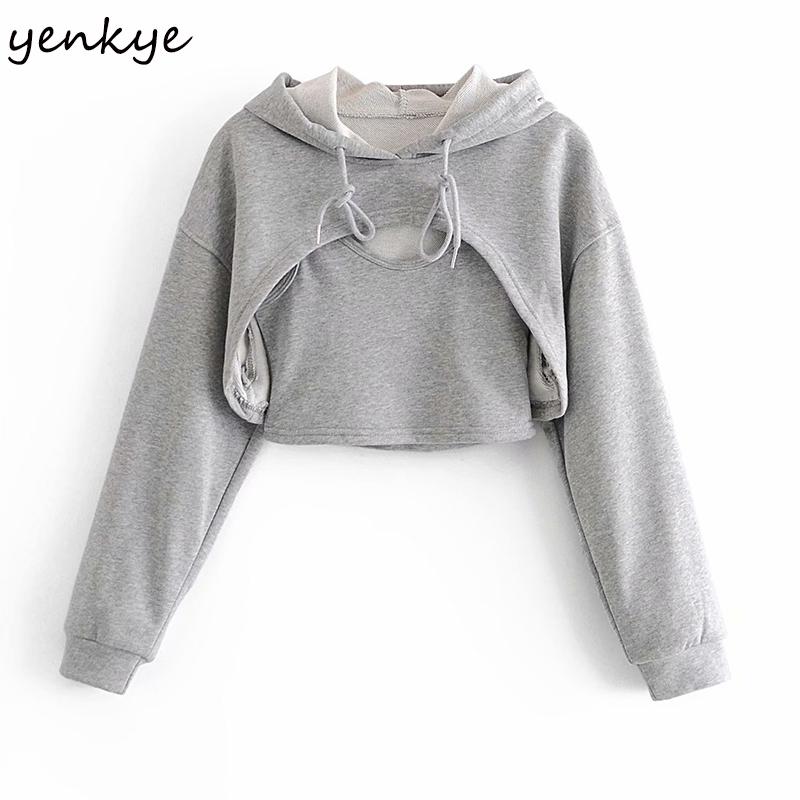 Women' Hoodies & Sweatshirts YENKYE Vintage Solid Color 2pcs Cropped Hoodie Women Long Sleeve Hooded Casual Fashion Pullover Sweatshirt Spr, As the picture
Women' Hoodies & Sweatshirts YENKYE Vintage Solid Color 2pcs Cropped Hoodie Women Long Sleeve Hooded Casual Fashion Pullover Sweatshirt Spr, As the picture