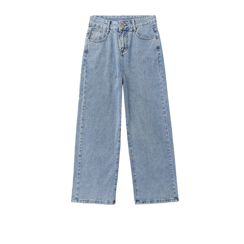 2021jeans women loose high waist straight high waist pants solid color wide legs retro loose womens denim trousers thin section, Blue
2021jeans women loose high waist straight high waist pants solid color wide legs retro loose womens denim trousers thin section, Blue