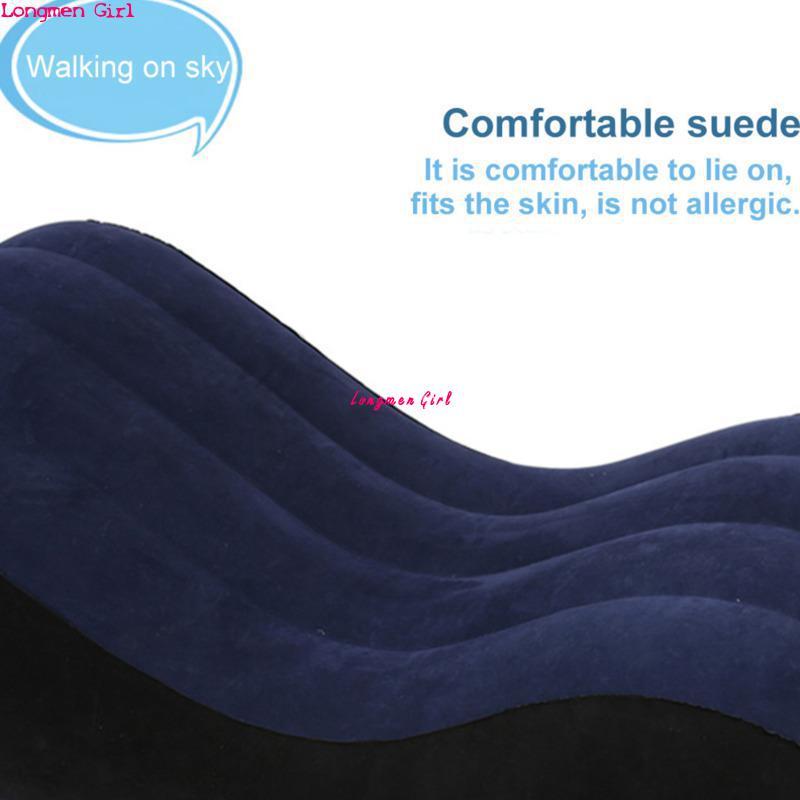 Camp Furniture Inflatable Sofa Bed Mattress Sex Pillow Chair With Bondage Long Cushion For Couples Relaxation Outdoor Sun Lounger