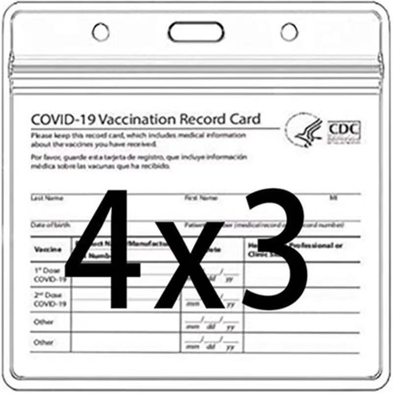 Waterproof Clear CDC Vaccination Card Holder Files 4 X 3 Inches Paper protector Plastic Sleeve with Type Resealable Zip Business Cards File
Waterproof Clear CDC Vaccination Card Holder Files 4 X 3 Inches Paper protector Plastic Sleeve with Type Resealable Zip Business Cards File