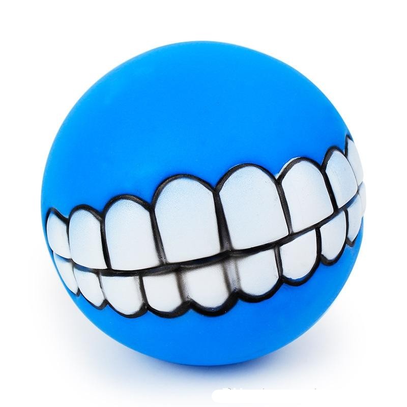 DHL Free Funny Pets Dog Puppy Cat Ball Teeth PVC Chew Sound Dogs Play Fetching Squeak Toys Pet Supplies Silicon Toy C0610X2
