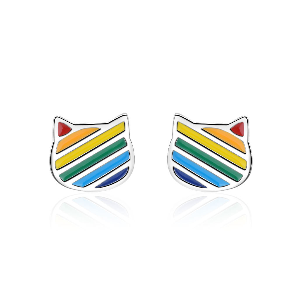TF-136 Cat Ear Color Drip Glaze Stud For Young Girl Gift S925 Silver Needles Earring Creative All-Match Jewelry Wholesale
TF-136 Cat Ear Color Drip Glaze Stud For Young Girl Gift S925 Silver Needles Earring Creative All-Match Jewelry Wholesale