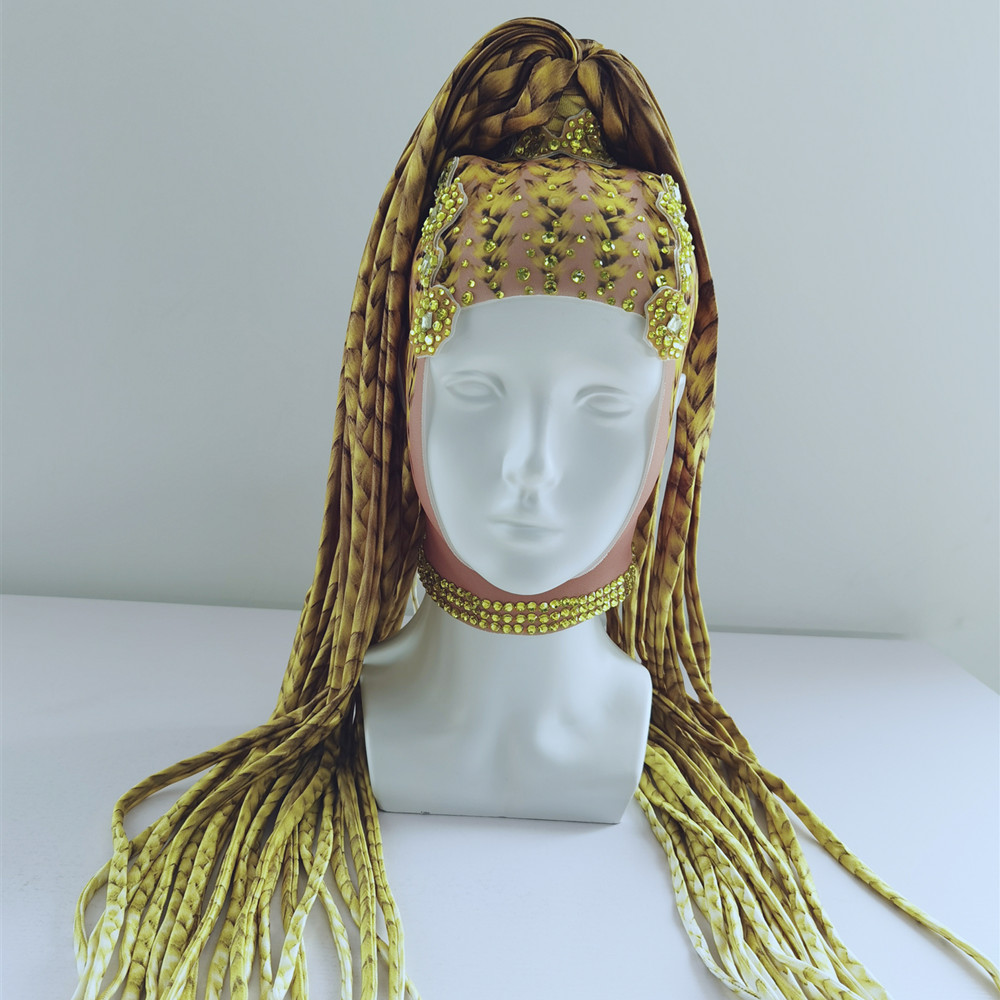 Designer Rhinestone Self Styling Wigs Women Unisex Crystal Long Hair Headwear Nightclub Party Headdress Singer Stage Accessories
Designer Rhinestone Self Styling Wigs Women Unisex Crystal Long Hair Headwear Nightclub Party Headdress Singer Stage Accessories