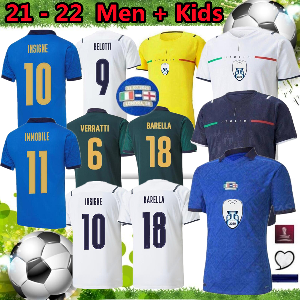 Italy 2021 soccer Jersey BARELLA BELOTTI JORGINHO EL SHAARAWY BONUCCI INSIGNE BERNARDESCHI Adult men + kids kit Football home away third 21 22 SHIRTS, Men 3rd + patch
Italy 2021 soccer Jersey BARELLA BELOTTI JORGINHO EL SHAARAWY BONUCCI INSIGNE BERNARDESCHI Adult men + kids kit Football home away third 21 22 SHIRTS, Men 3rd + patch