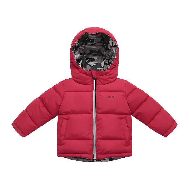 Baby Girls Hooded Cotton Jackets Waterproof Kids Coats Winter Boys Warm Jacket Coat Toddler Girl Zipper Jacket Outerwear 211025