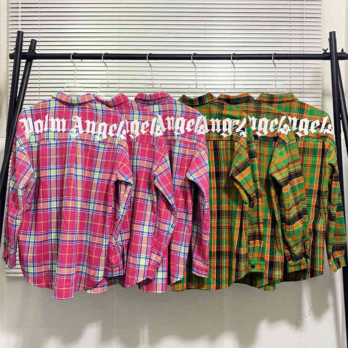 small same PA white Palm green net angels red ins Plaid tide brand Harajuku shirt for men and women 537I, White;black
small same PA white Palm green net angels red ins Plaid tide brand Harajuku shirt for men and women 537I, White;black
