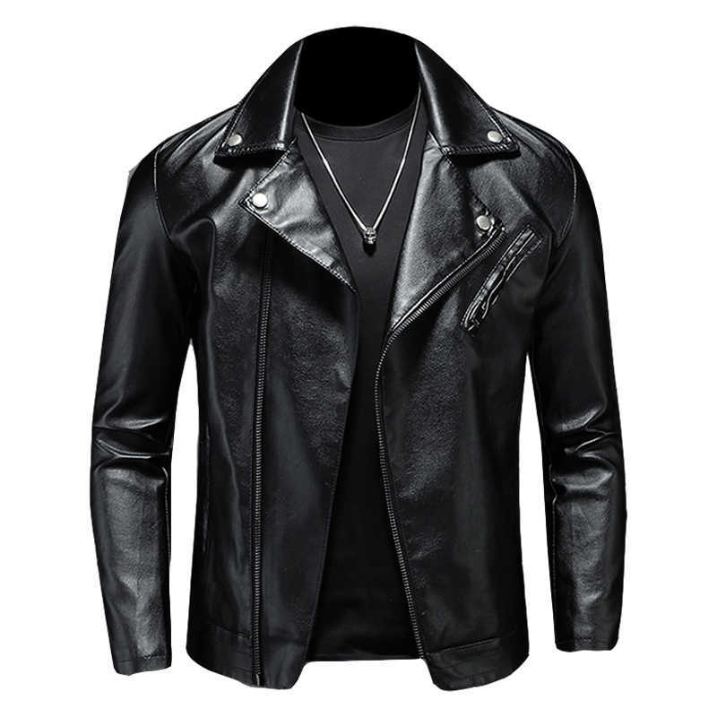 -selling Collection of leather jacket/leather jacket men's autumn winter motorcycle leather coat 5XL / faux leather PU Coat 211119