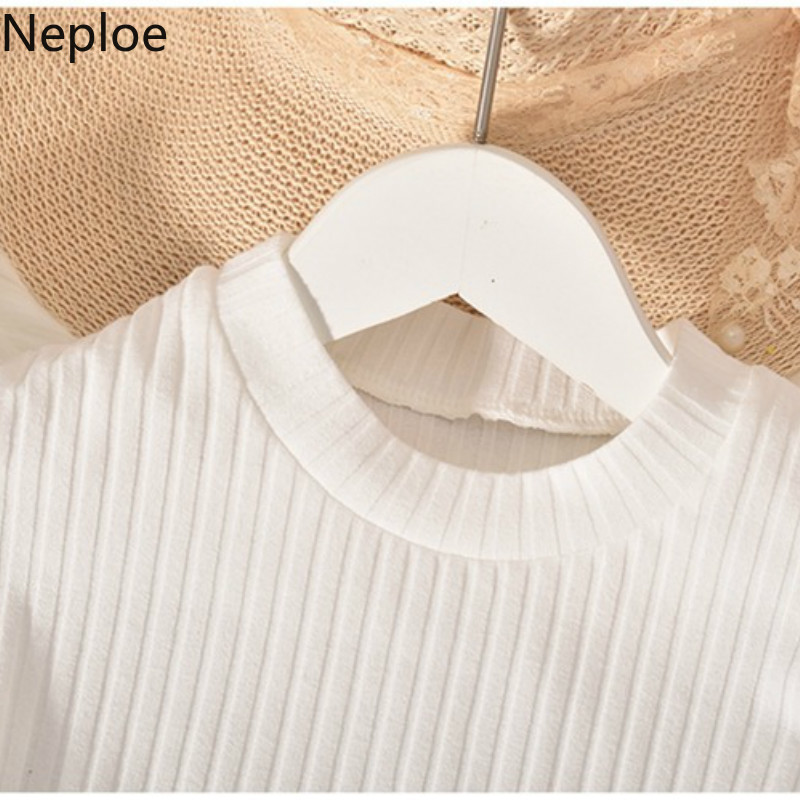 Neploe Patchwork Blouse Fashion Puff Floral Long Sleeve Women Shirts Summer New Korean Slim Sweet Blusas Top Femme 94456 210422