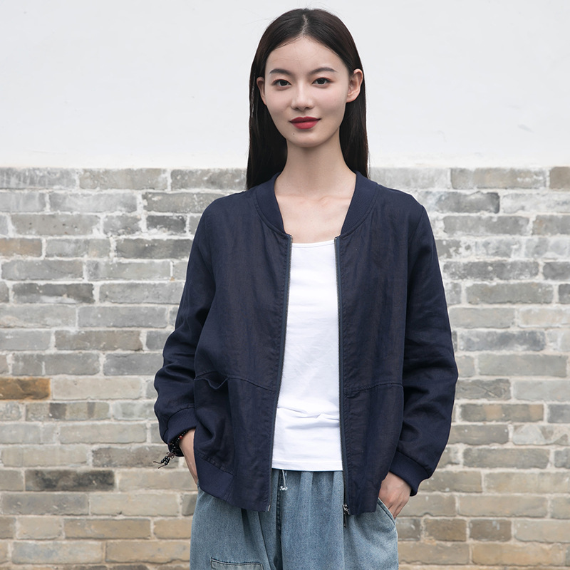 Johnature Autumn Leisure All-match Stand Zipper Long Sleeve Coat Loose Comfortable Solid Color Women Cardigan Jacket 210521, Black
Johnature Autumn Leisure All-match Stand Zipper Long Sleeve Coat Loose Comfortable Solid Color Women Cardigan Jacket 210521, Black