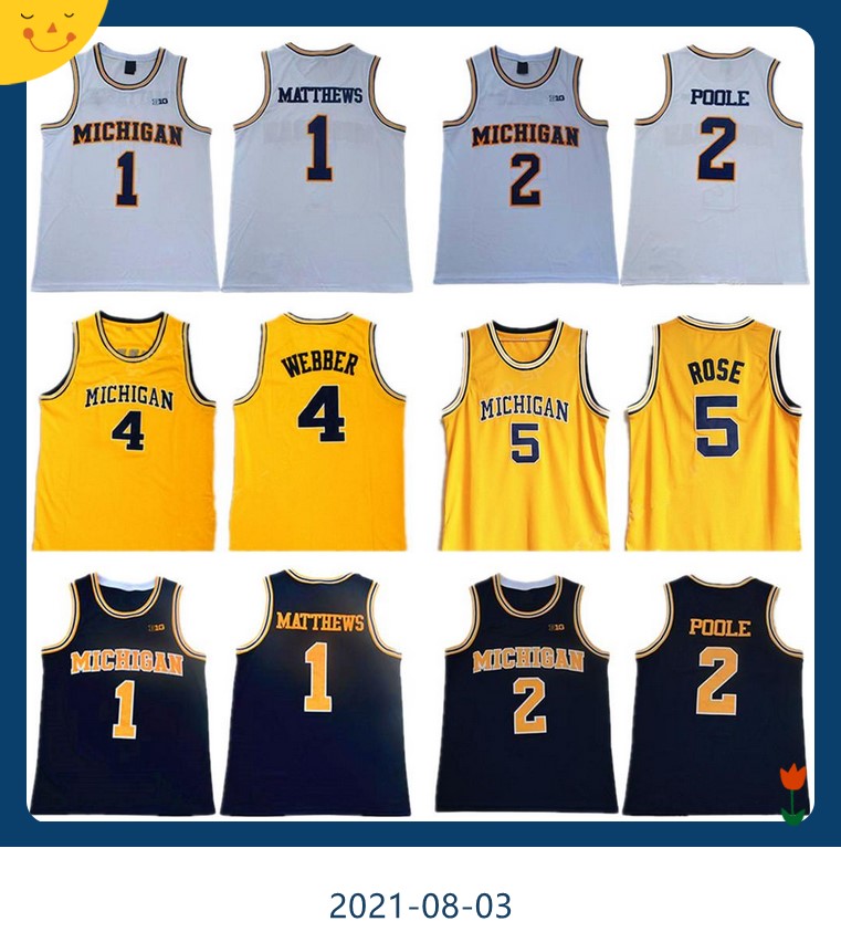 NCAA Michigan Wolverines 5 Jalen Rose Jersey Chris Webber 4 Juwan Howard 25 1 Charles Matthews 2 Jorda Poole College Basketball Yellow Men Athletic Outdoor Apparel, As shown in illustration
NCAA Michigan Wolverines 5 Jalen Rose Jersey Chris Webber 4 Juwan Howard 25 1 Charles Matthews 2 Jorda Poole College Basketball Yellow Men Athletic Outdoor Apparel, As shown in illustration