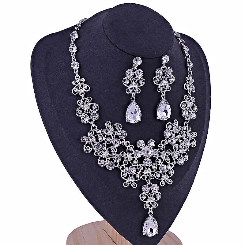 Earrings & Necklace Elegant Clear Floral Crystal Rhinestone And Sets Bridal Jewelry Wedding Accessories For Women VL, As pic
Earrings & Necklace Elegant Clear Floral Crystal Rhinestone And Sets Bridal Jewelry Wedding Accessories For Women VL, As pic