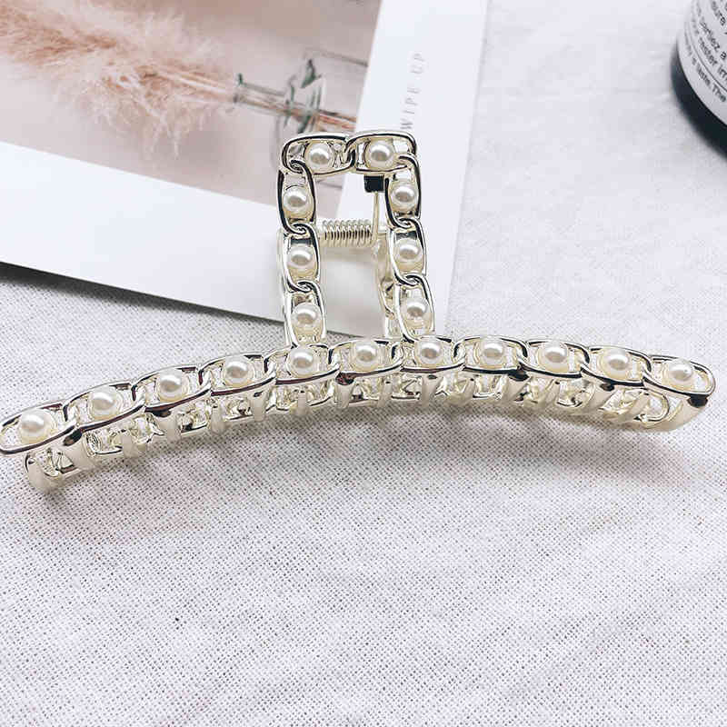 Hair Accessories Jewelry Korea Dongdamen pin Banana Clip Back of Head Horizontal Grasping pin Vertical pin Female Pearl Coil Ornament