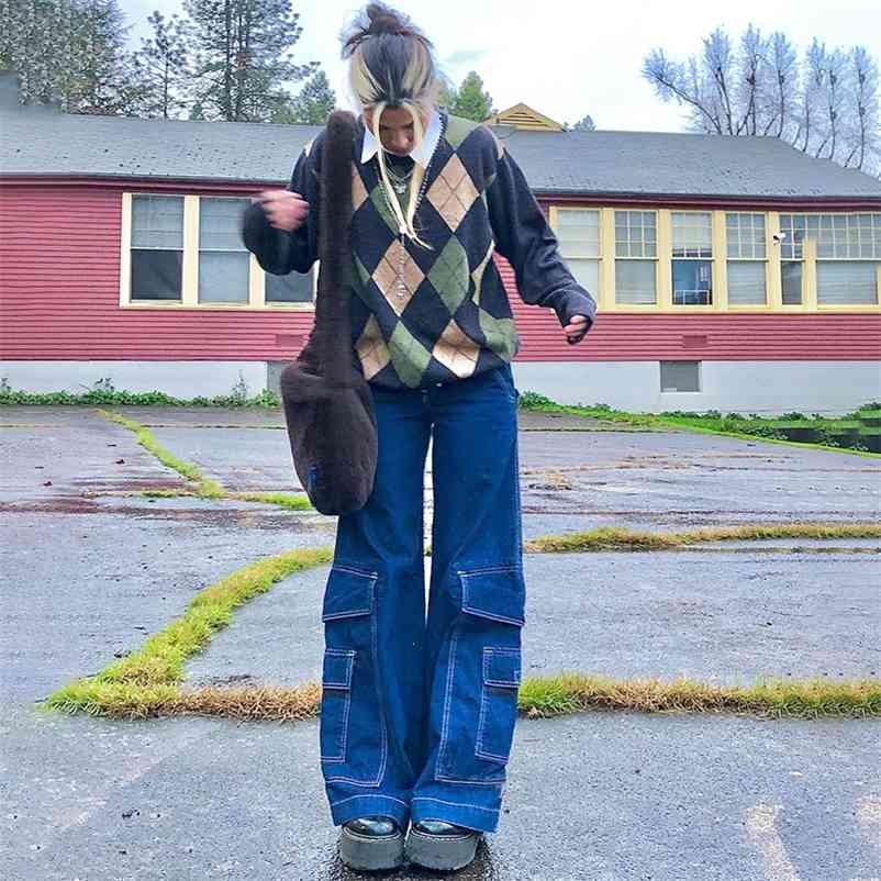 Dark Blue Baggy Jean Spring Casual Loose High Waist Wide Leg Pants Woman Vintage Big Pocket Straight Vaqueros Mujer 210629
Dark Blue Baggy Jean Spring Casual Loose High Waist Wide Leg Pants Woman Vintage Big Pocket Straight Vaqueros Mujer 210629
