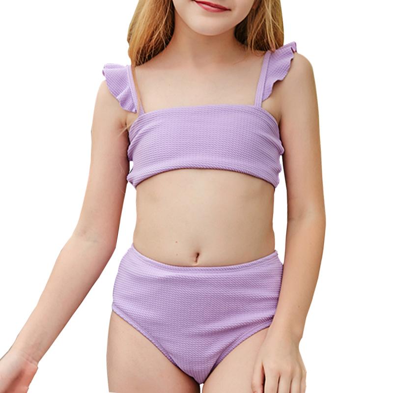 Women's Swimwear Solid Kids Girl Bikini Sets 2021 Ruffle Shoulder Straps Bandeau Little Swimsuit Two Piece High Waisted Children
Women's Swimwear Solid Kids Girl Bikini Sets 2021 Ruffle Shoulder Straps Bandeau Little Swimsuit Two Piece High Waisted Children