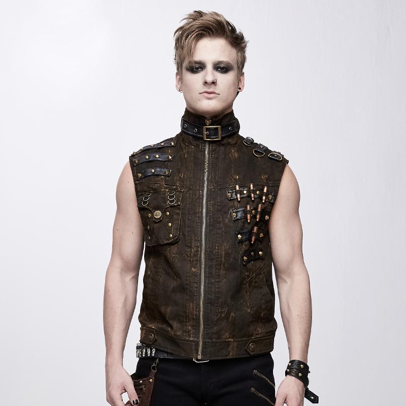 Men' Vests Devil Fashion Heavy Metal Vest Gothic Zipper Show Role Playing Sleeveless, Brown
Men' Vests Devil Fashion Heavy Metal Vest Gothic Zipper Show Role Playing Sleeveless, Brown