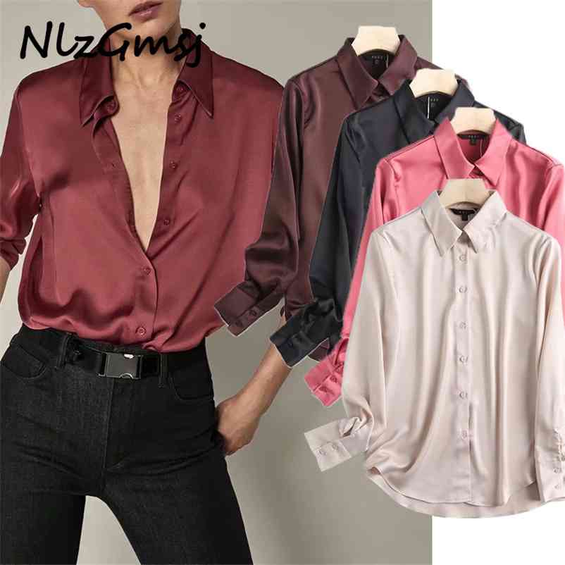 Blouse Women Office Lady Multicolor Fashion Satin Casual Tunic Tops Long Sleeve Shirt Female Blusas 210628, As picture
Blouse Women Office Lady Multicolor Fashion Satin Casual Tunic Tops Long Sleeve Shirt Female Blusas 210628, As picture