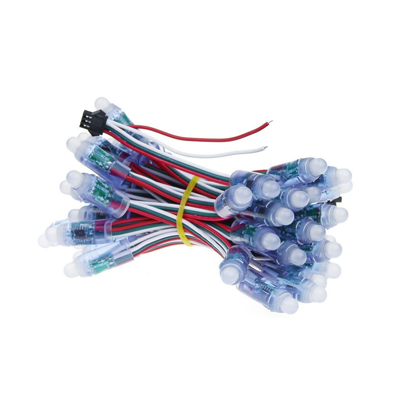 50pcs 12mm WS2811 Full Color LED Pixel Light Module DC 5V IP68 waterproof RGB colorful 2811 1903 IC Digital LEDs christmas Lights D2.0