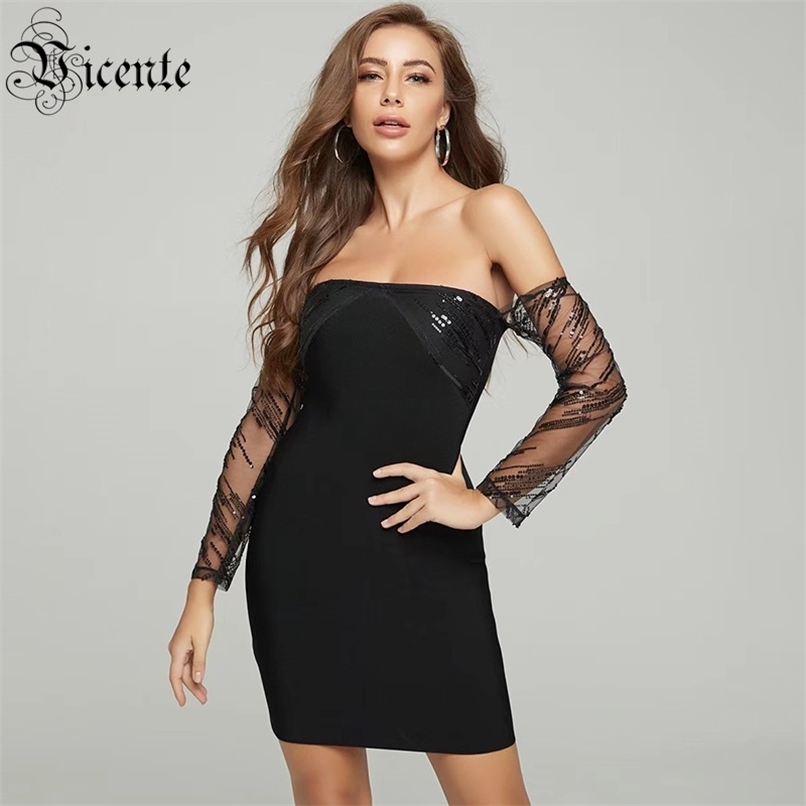 Arrival Off The Shoulder Mesh Splicing Sequins Long Sleeves Celebrity Party Bandage Dress 210520, Black
Arrival Off The Shoulder Mesh Splicing Sequins Long Sleeves Celebrity Party Bandage Dress 210520, Black