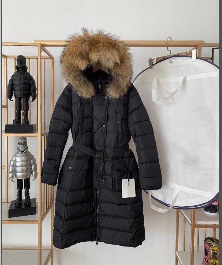 Women Real Raccon Fur Collar Down Coat Thick Warm Double Zipper Design Jacket With Belt X-long Parkas Black Color Size1234
Women Real Raccon Fur Collar Down Coat Thick Warm Double Zipper Design Jacket With Belt X-long Parkas Black Color Size1234