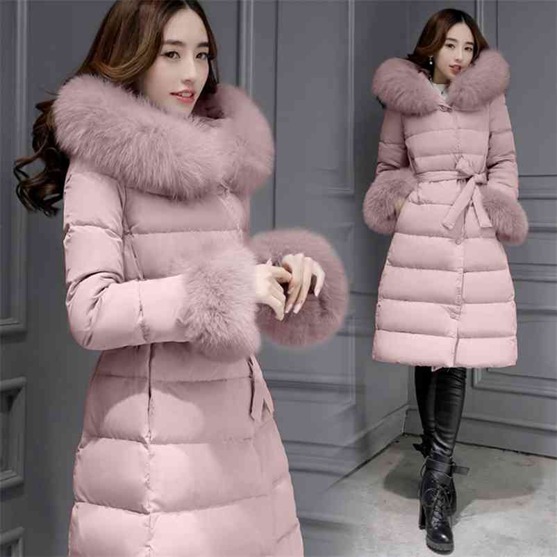 Winter Women Elegant Fur Collar Thick Warm Parkas Female Sashes White Duck Down Coats Lady Solid A-line Outerwears 210517, Gray
Winter Women Elegant Fur Collar Thick Warm Parkas Female Sashes White Duck Down Coats Lady Solid A-line Outerwears 210517, Gray