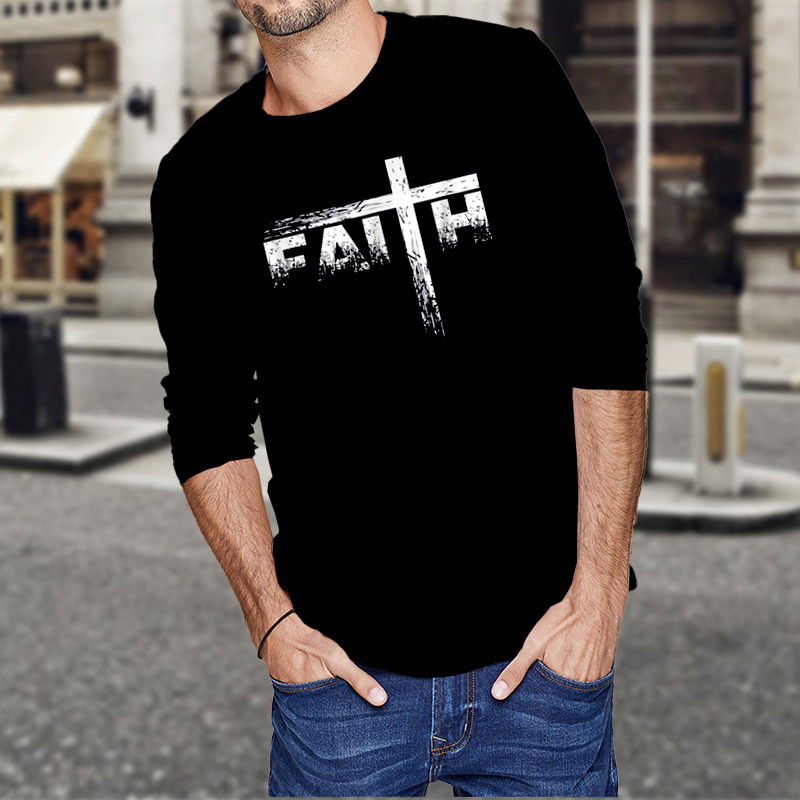 men's long sve t-shirt men's youth fashion brand loose cotton round neck casual t-shirt men's t-shirt spring and autumn wear, White;black
men's long sve t-shirt men's youth fashion brand loose cotton round neck casual t-shirt men's t-shirt spring and autumn wear, White;black