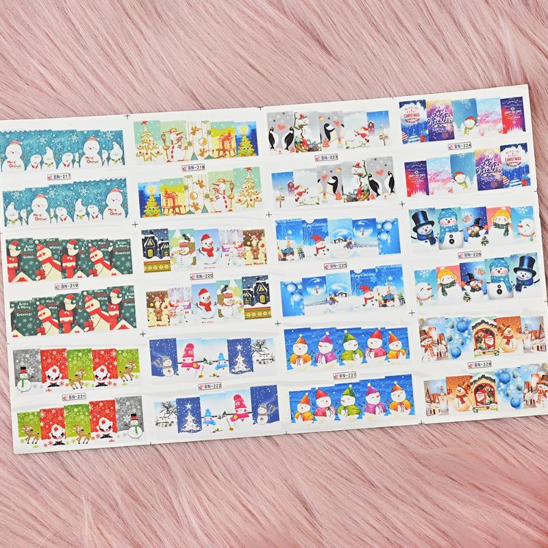 Stickers & Decals 12pcs/Sheet Water Nail Art Sticker Nails Cartoon/Flowers Mixed Design For Decorations Colorful Slide