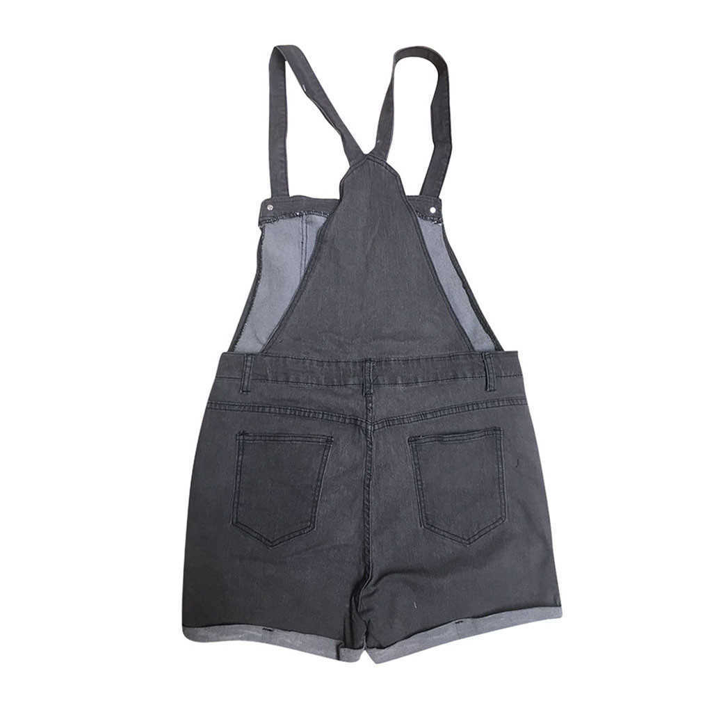 Women Denim Playsuit Sunflower Print High Waist Overalls Summer Fashion Casual Ladies Pocket Plus Size Jeans Shorts 210809