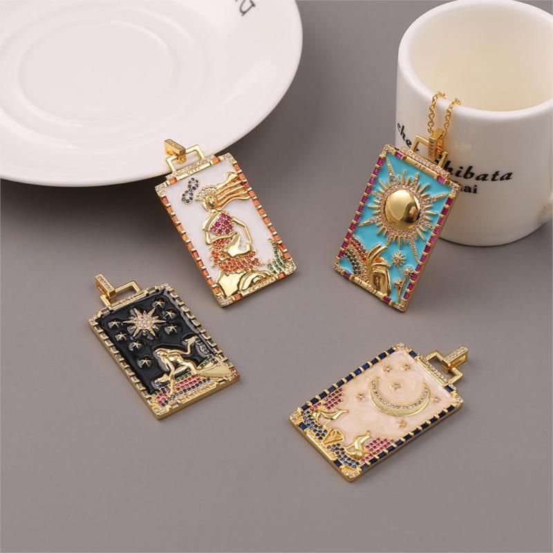 Pendant Necklaces Tarot Series 18K Real Gold Plated Necklace For Men Jewelry Women Prediction Good Luck Mysterious, Silver
Pendant Necklaces Tarot Series 18K Real Gold Plated Necklace For Men Jewelry Women Prediction Good Luck Mysterious, Silver
